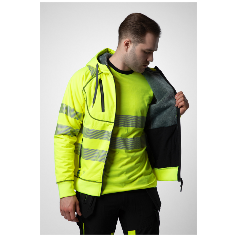 Projob Workwear 6130 Signalisatiehoodie Gevoerd EN ISO 20471 Klasse 3/2 646130