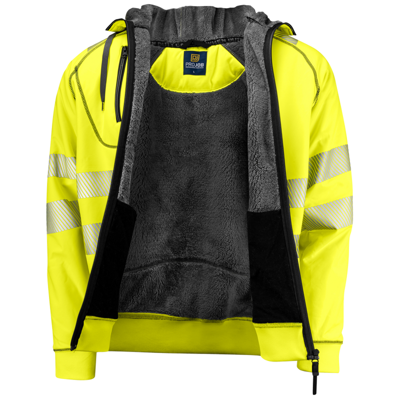 Projob Workwear 6130 Signalisatiehoodie Gevoerd EN ISO 20471 Klasse 3/2 646130