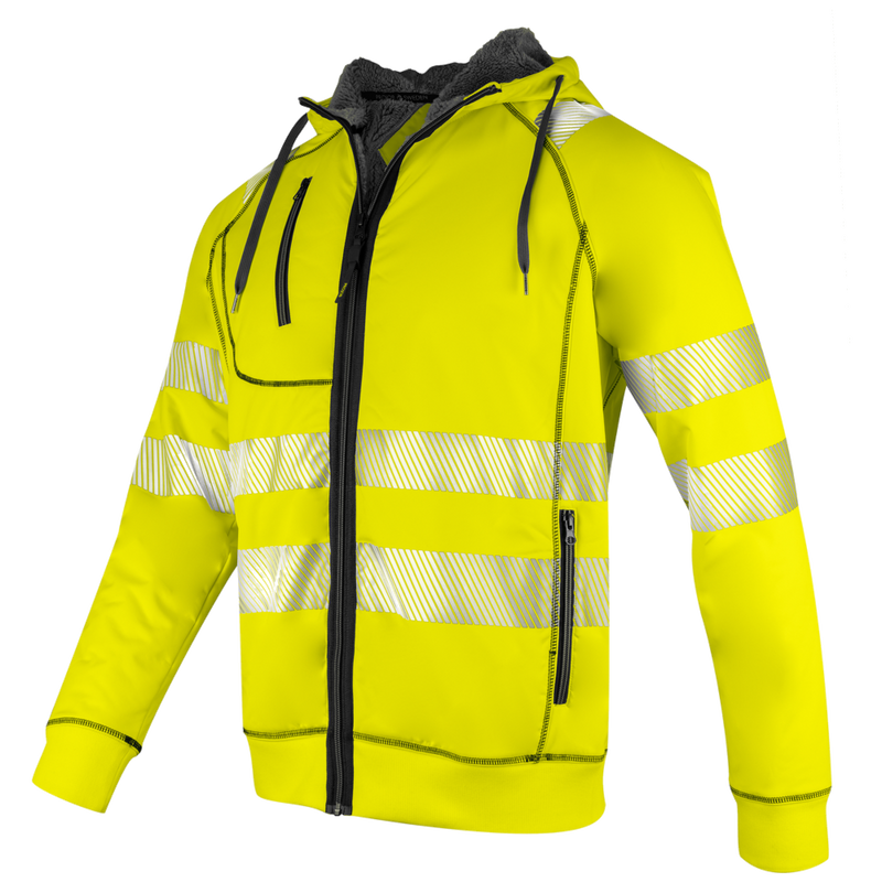Projob Workwear 6130 Signalisatiehoodie Gevoerd EN ISO 20471 Klasse 3/2 646130