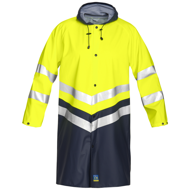 Projob Workwear 6403 Long Hi-vis Raincoat EN ISO 20471 Class 3 646403