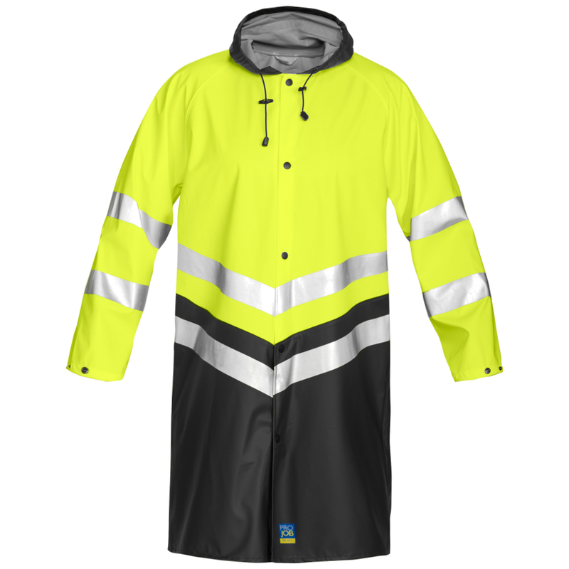 Projob Workwear 6403 Long Hi-vis Raincoat EN ISO 20471 Class 3 646403
