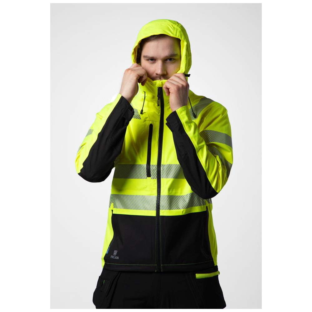 Projob Workwear 6416 Hi-Vis-Regenjacke EN ISO 20471 Klasse 3 646416