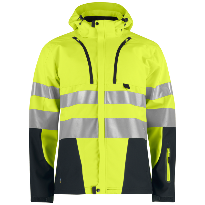 Projob Workwear 6419 Ongevoerde Signalisatiesoftshell EN ISO 20471 Klasse 3 646419