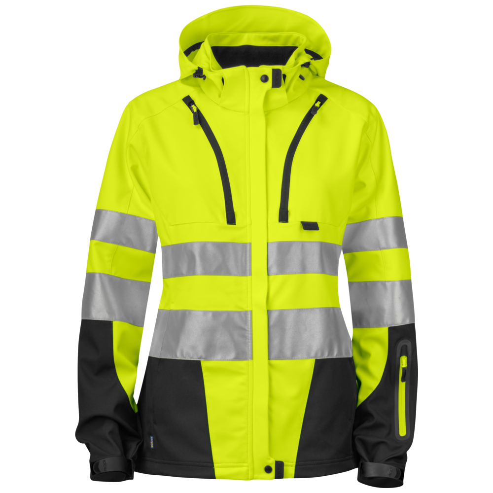 Projob Workwear 6423 Ongevoerde Signalisatie Softshell EN ISO 20471 Klasse 3 Dames 646423