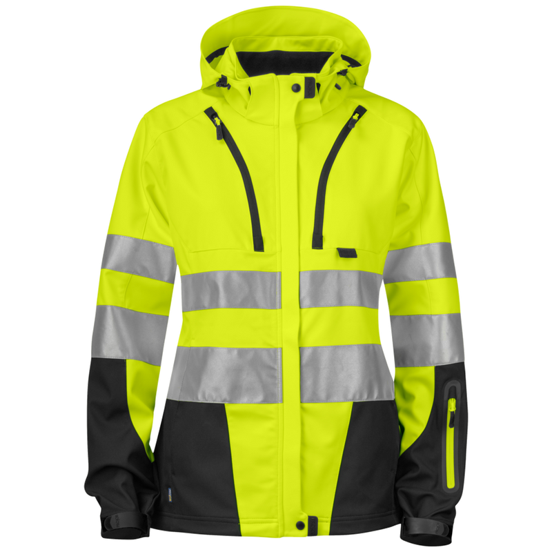 Projob Workwear 6423 Ongevoerde Signalisatie Softshell EN ISO 20471 Klasse 3 Dames 646423