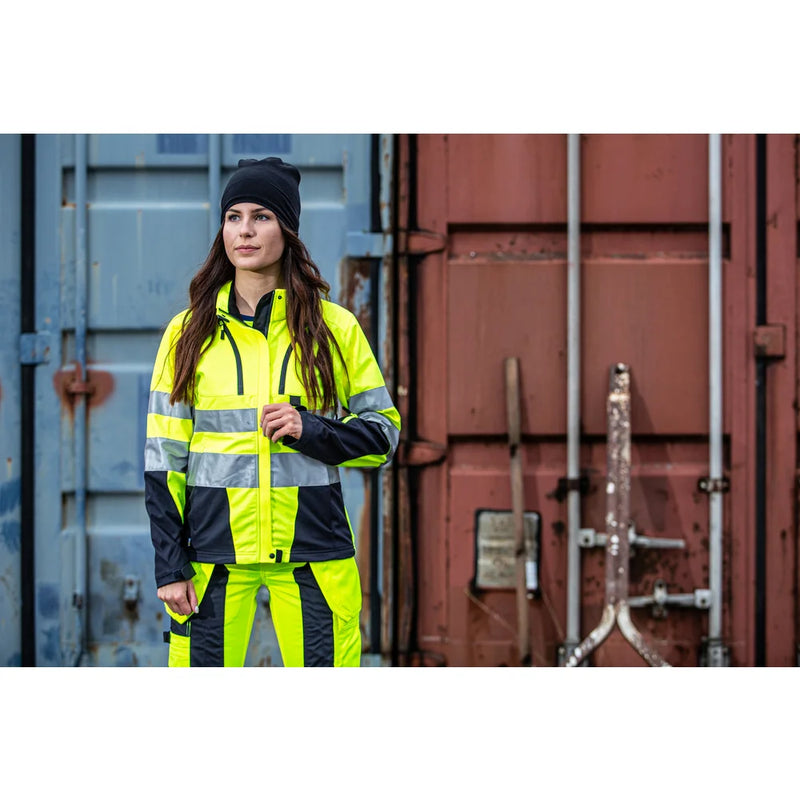 Projob Workwear 6423 Ongevoerde Signalisatie Softshell EN ISO 20471 Klasse 3 Dames 646423