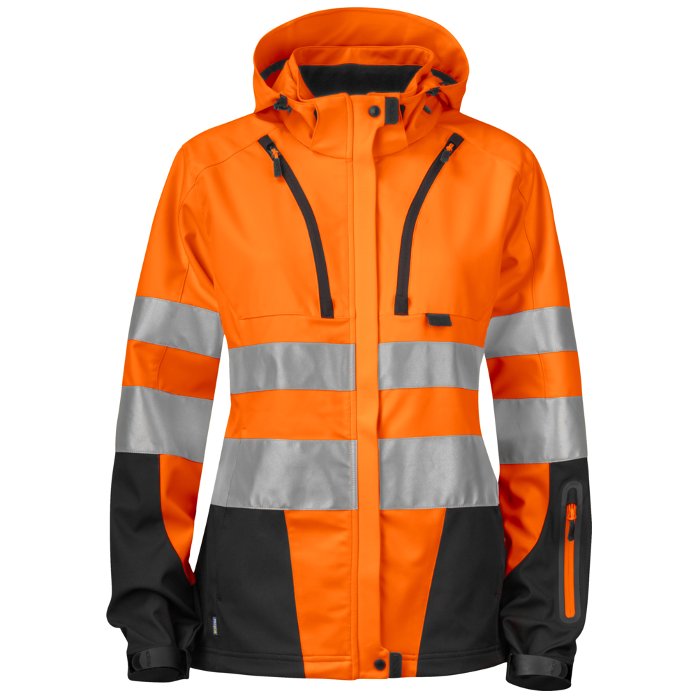 Projob Workwear 6423 Ongevoerde Signalisatie Softshell EN ISO 20471 Klasse 3 Dames 646423
