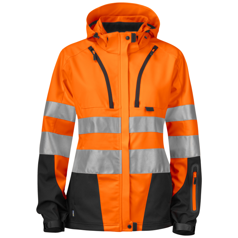 Projob Workwear 6423 Ongevoerde Signalisatie Softshell EN ISO 20471 Klasse 3 Dames 646423