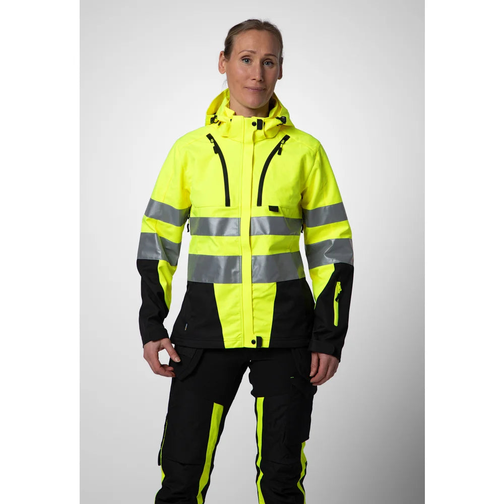 Projob Workwear 6424 Lined Hi-Vis Softshell EN ISO 20471 Klasse 3 Frauen 646424