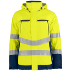 Projob Prio 6441 gefütterter Hi-Vis-Regenmantel EN ISO 20471 Klasse 3 646441
