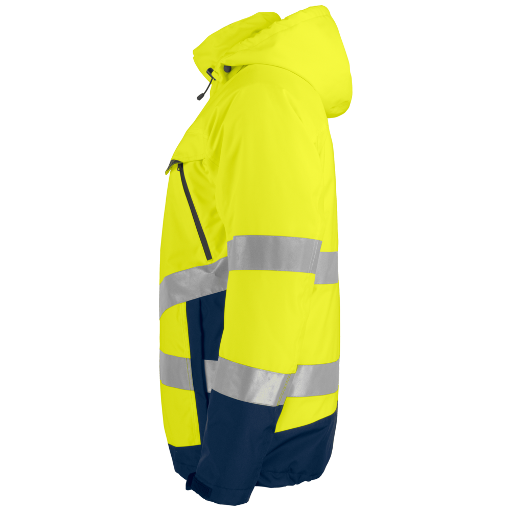 Projob Prio 6441 gefütterter Hi-Vis-Regenmantel EN ISO 20471 Klasse 3 646441