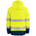 Projob Prio 6441 gefütterter Hi-Vis-Regenmantel EN ISO 20471 Klasse 3 646441