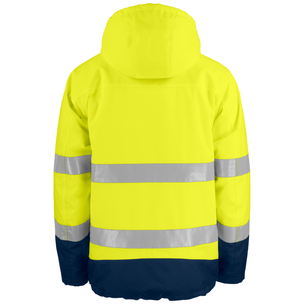 Projob Prio 6441 gefütterter Hi-Vis-Regenmantel EN ISO 20471 Klasse 3 646441