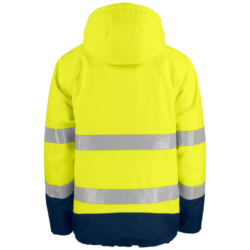 Projob Prio 6441 gefütterter Hi-Vis-Regenmantel EN ISO 20471 Klasse 3 646441