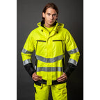 Projob Prio 6441 gefütterter Hi-Vis-Regenmantel EN ISO 20471 Klasse 3 646441