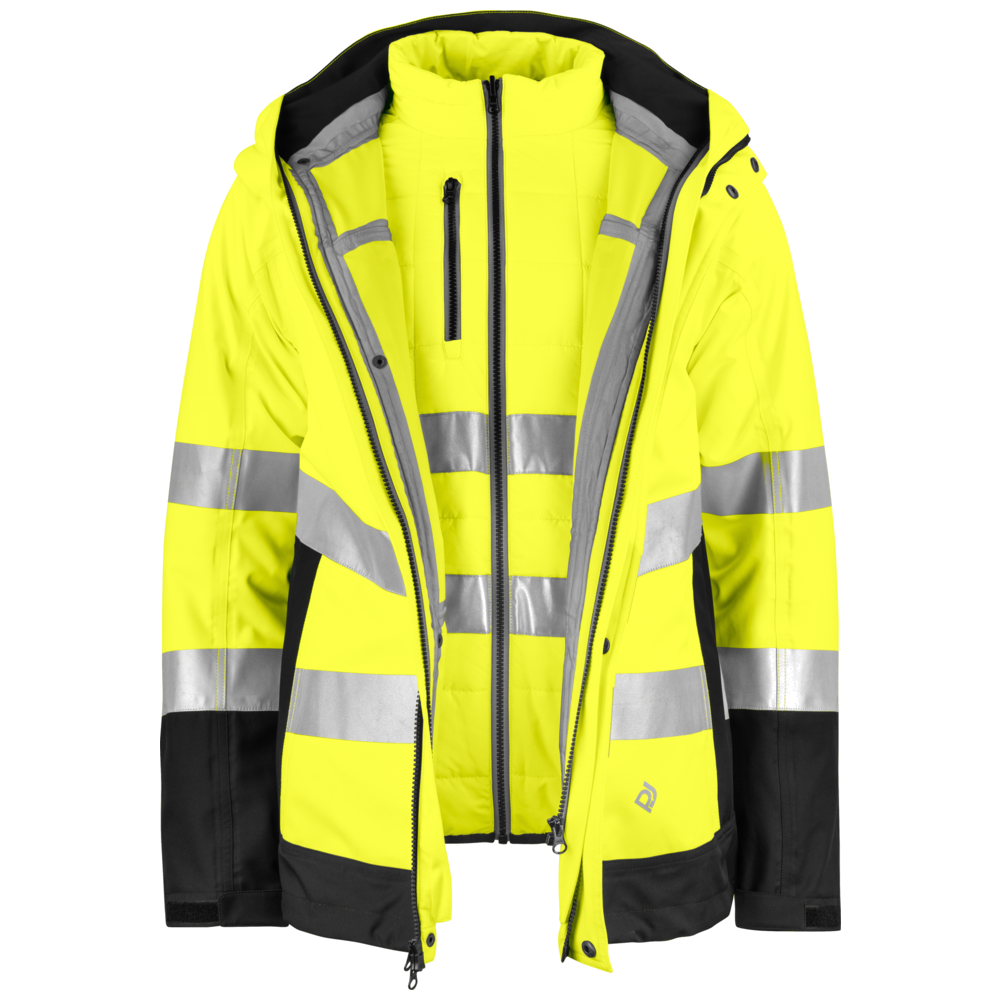 Projob Workwear 6445 Signalisatiejas 3-In-1 EN ISO 20471 Klasse 3/2 646445