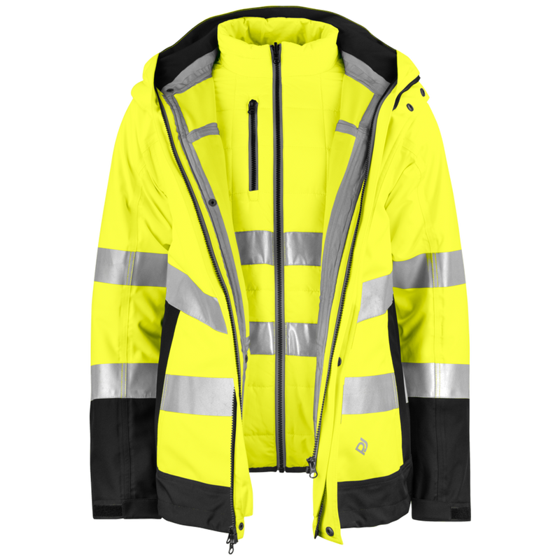 Projob Workwear 6445 Hi-vis jacket 3-in-1 EN ISO 20471 Class 3/2 646445