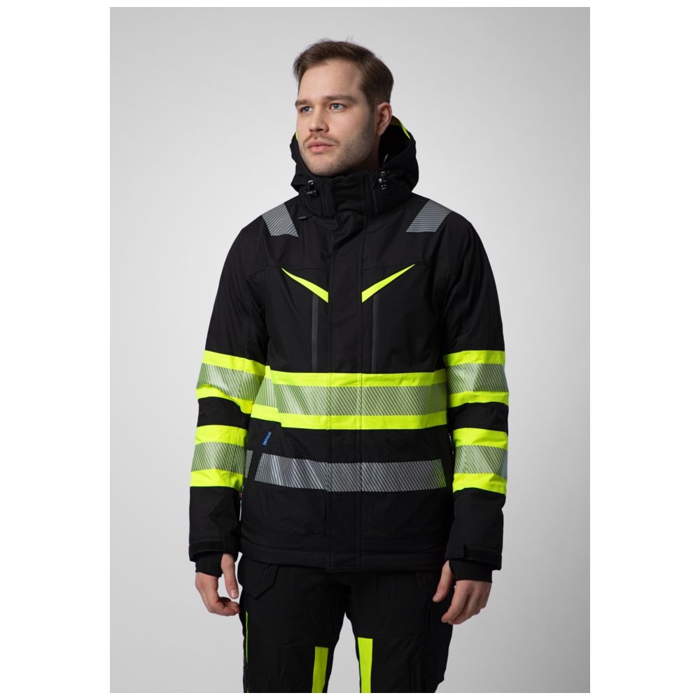 Projob Workwear 6446 gefütterte Hi-Vis-Jacke EN ISO 20471 Klasse 1 646446