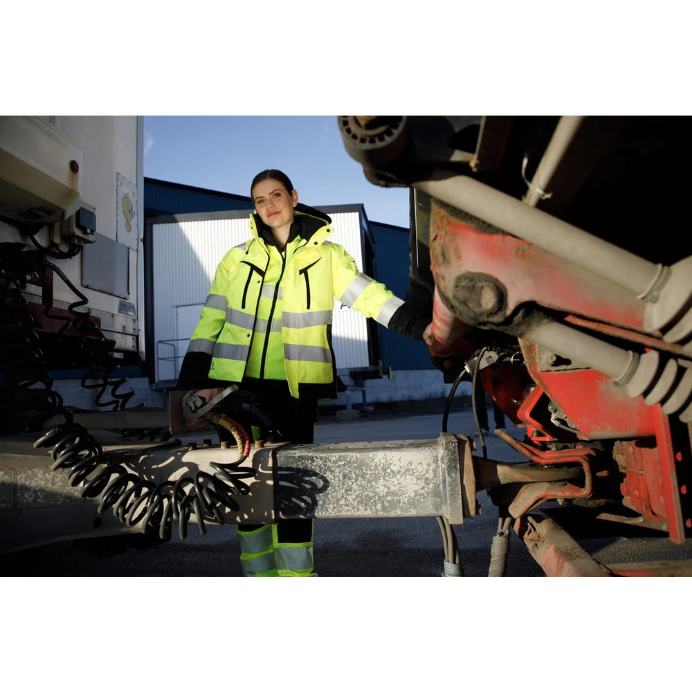 Projob Workwear 6449 Damen gefüttert Hi-Vis-Jacke EN ISO 20471 Klasse 2/3 646449