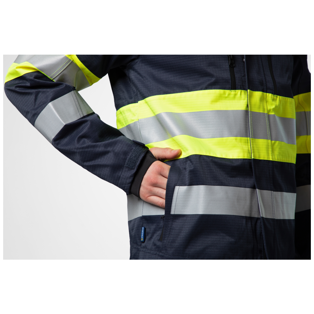 Projob Workwear 6454 gefütterte Warnjacke EN ISO 20471 Klasse 1 646454