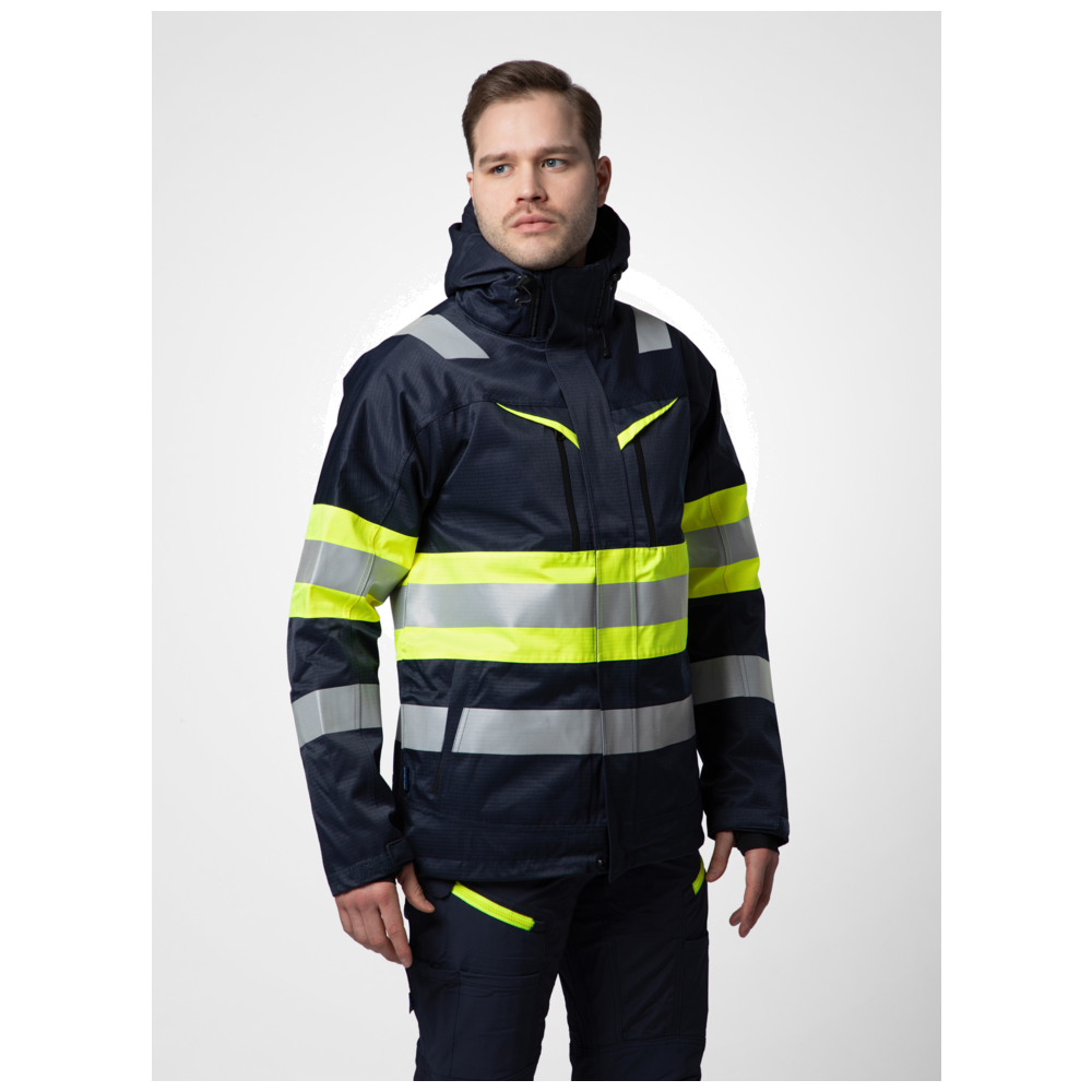 Projob Workwear 6454 gefütterte Warnjacke EN ISO 20471 Klasse 1 646454
