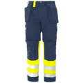 Projob Workwear 6502 Signalisatiebroek Met Kniezakken En Spijkerzakken EN ISO 20471 Klasse 1 646502