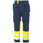 Projob Workwear 6502 Signalisatiebroek Met Kniezakken En Spijkerzakken EN ISO 20471 Klasse 1 646502