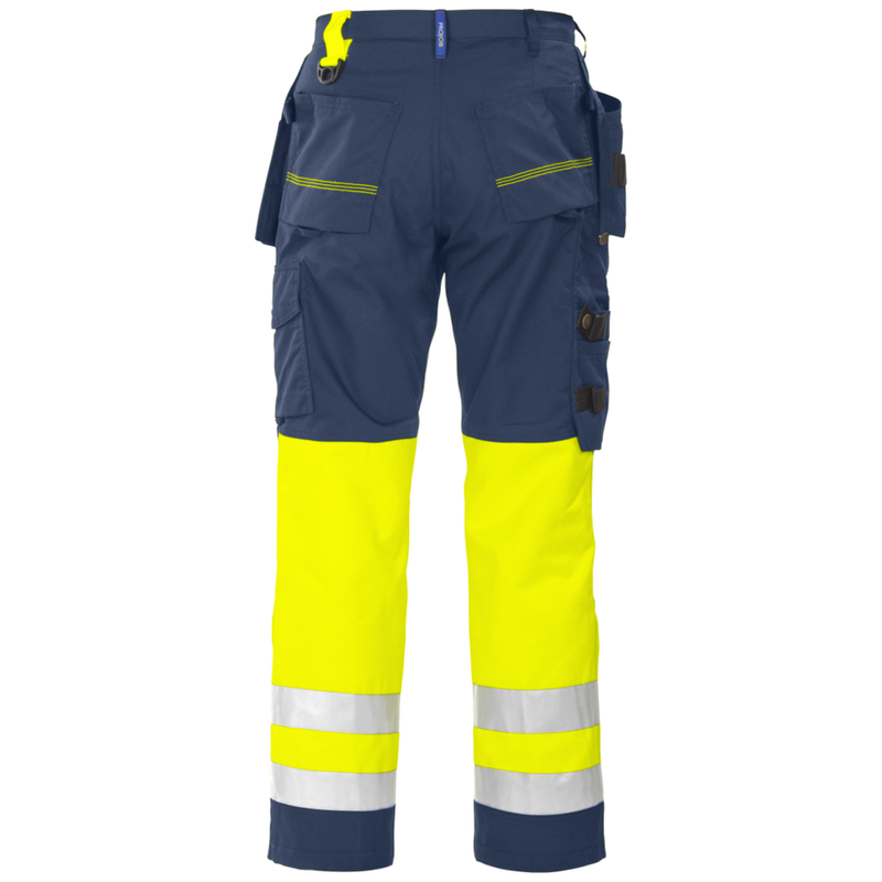 Projob Workwear 6502 Signalisatiebroek Met Kniezakken En Spijkerzakken EN ISO 20471 Klasse 1 646502