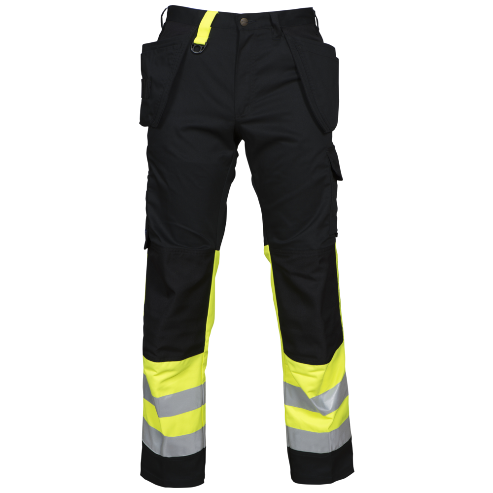 Projob Workwear 6502 Signalisatiebroek Met Kniezakken En Spijkerzakken EN ISO 20471 Klasse 1 646502