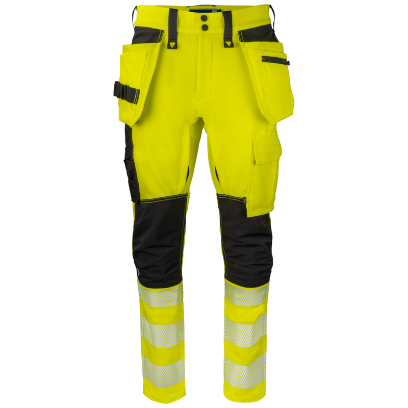 Projob Workwear 6527 Hi-vis Stretch Pants With Nail Pockets And 37.5 Technology EN ISO 20471 Class 2 646527