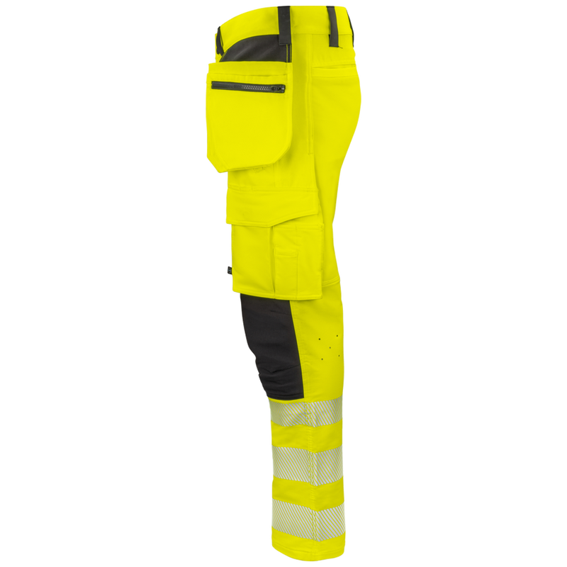 Projob Workwear 6527 Hi-vis Stretch Pants With Nail Pockets And 37.5 Technology EN ISO 20471 Class 2 646527