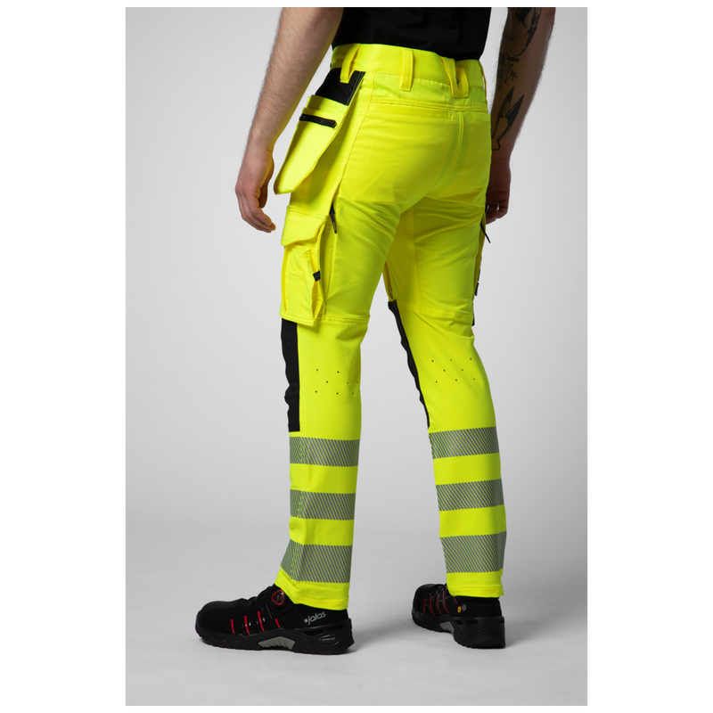 Projob Workwear 6527 Signalisatiestretchbroek Met Spijkerzakken En 37,5 Technologie EN ISO 20471 Klasse 2 646527