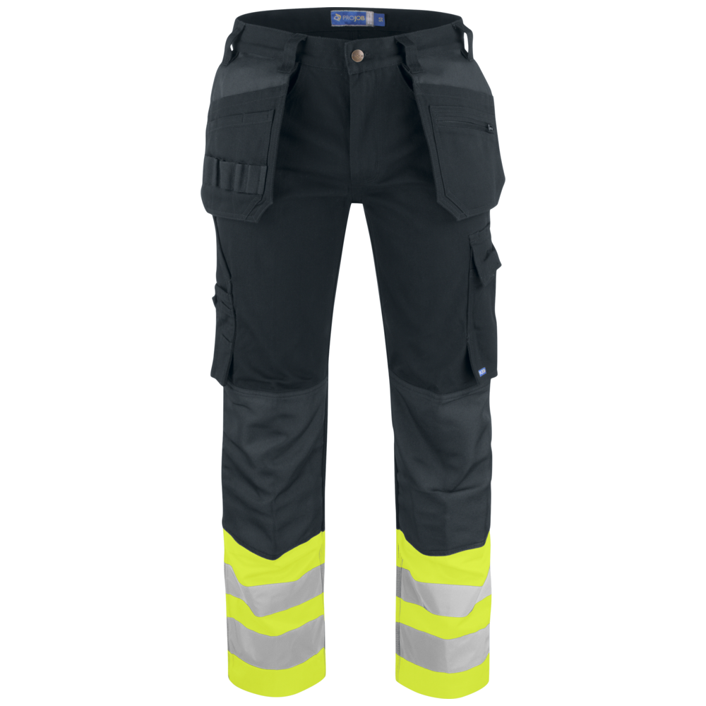 Projob Prio 6530 Signalisatiebroek Met Kniezakken En Spijkerzakken EN ISO 20471 Klasse 1 646530