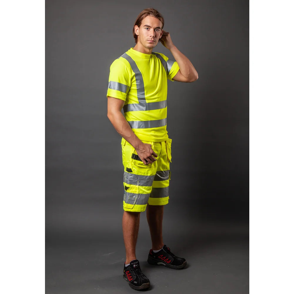 Projob Prio 6535 Hi-Vis-Shorts mit Nageltaschen EN ISO 20471 Klasse 2 646535