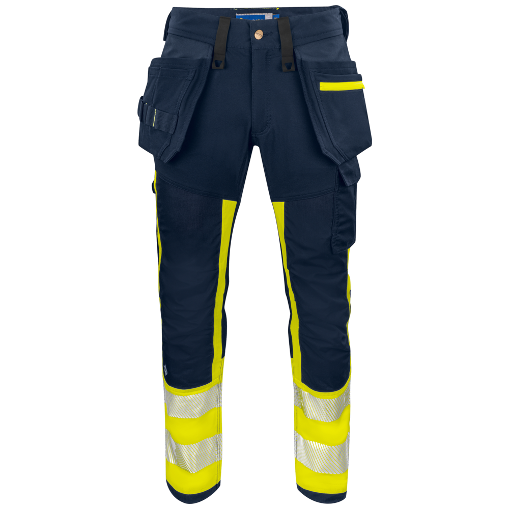 Projob Workwear 6540 Signalisatiestretchbroek Met Kniezakken En Spijkerzakken EN ISO 20471 Klasse 1 646540