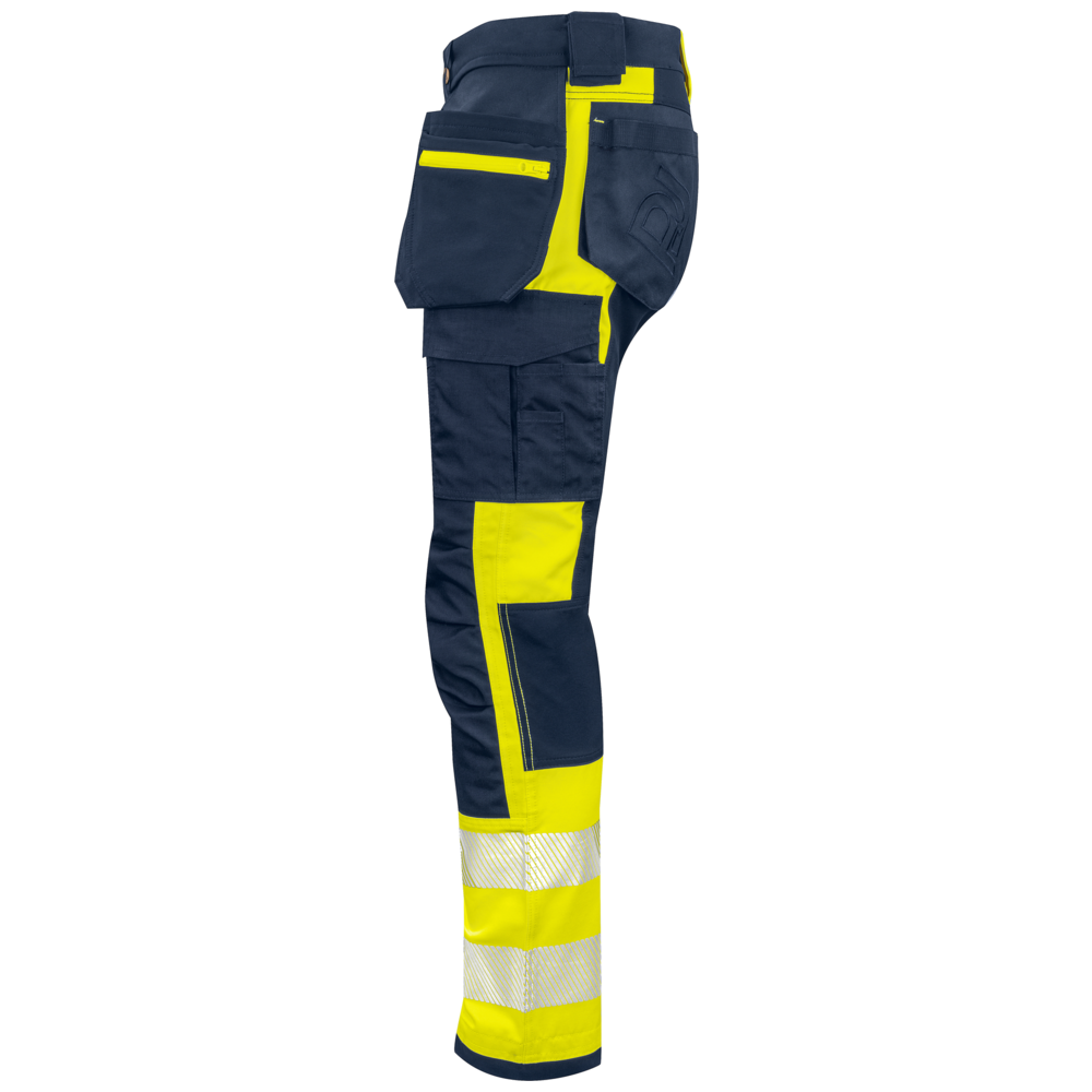 Projob Workwear 6540 Signalisatiestretchbroek Met Kniezakken En Spijkerzakken EN ISO 20471 Klasse 1 646540