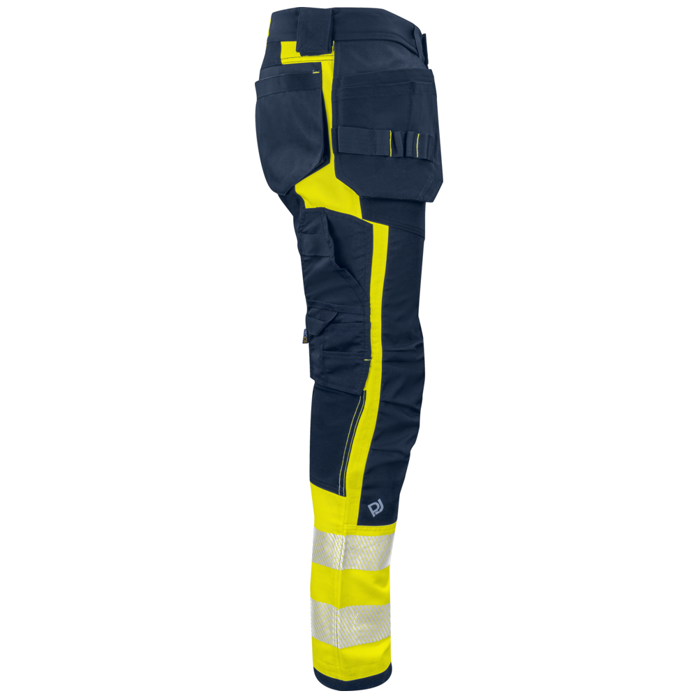 Projob Workwear 6540 Signalisatiestretchbroek Met Kniezakken En Spijkerzakken EN ISO 20471 Klasse 1 646540