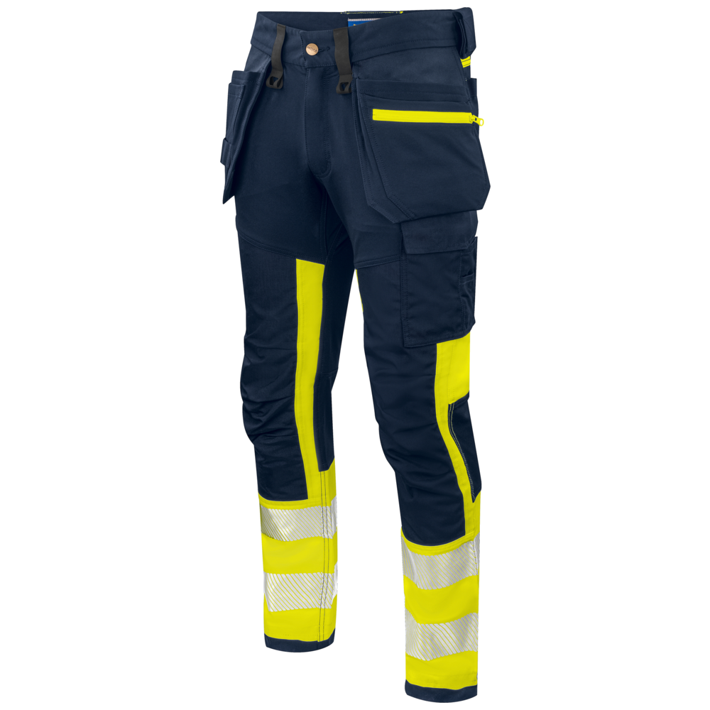 Projob Workwear 6540 Signalisatiestretchbroek Met Kniezakken En Spijkerzakken EN ISO 20471 Klasse 1 646540