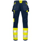 Projob Workwear 6540 Signalisatiestretchbroek Met Kniezakken En Spijkerzakken EN ISO 20471 Klasse 1 646540