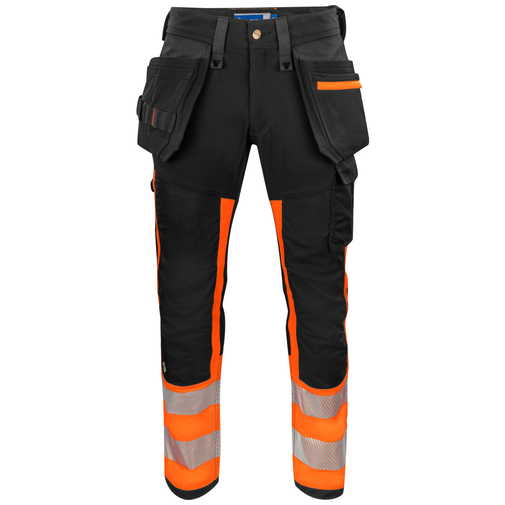 Projob Workwear 6540 Signalisatiestretchbroek Met Kniezakken En Spijkerzakken EN ISO 20471 Klasse 1 646540