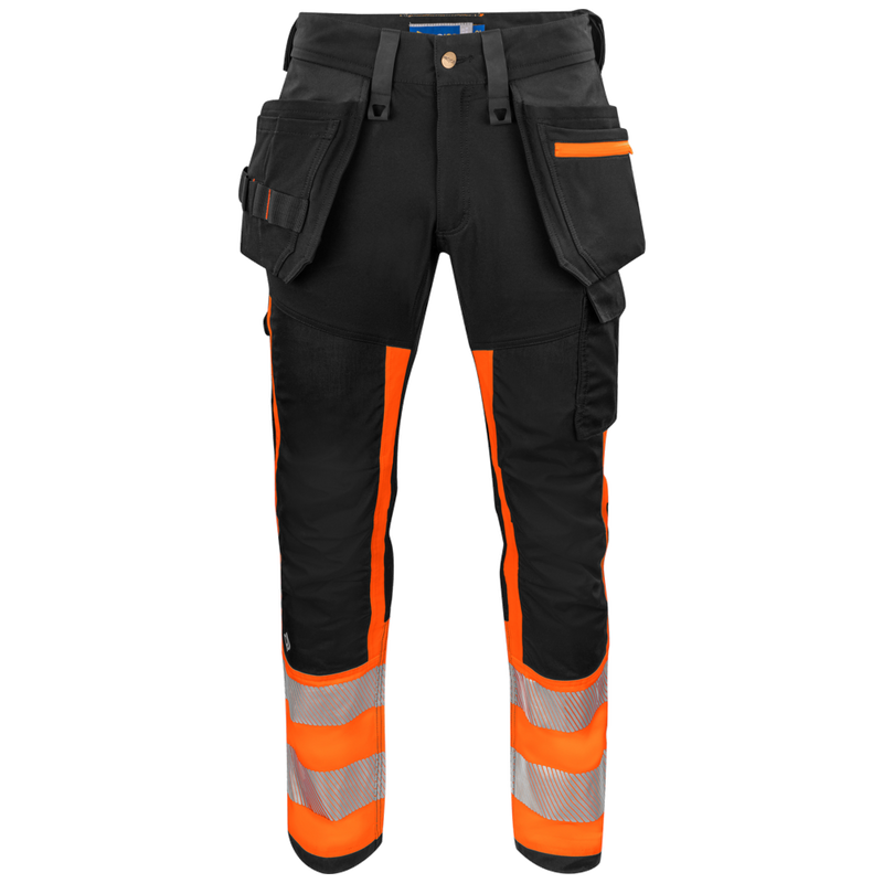 Projob Workwear 6540 Hi-vis Stretch Pants With Knee Pockets And Nail Pockets EN ISO 20471 Class 1 646540