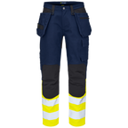 Projob Workwear 6560 Signalisatie Stretchbroek Met Kniezakken En Spijkerzakken EN ISO 20471 Klasse 1 646560