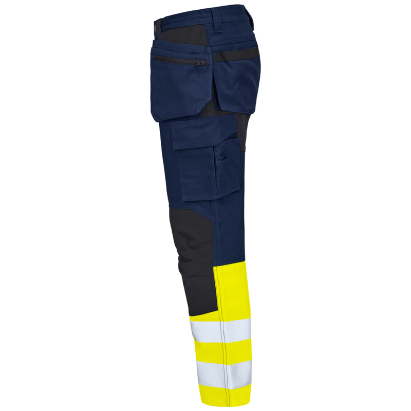 Projob Workwear 6560 Hi-vis Stretch Pants With Knee Pockets And Nail Pockets EN ISO 20471 Class 1 646560