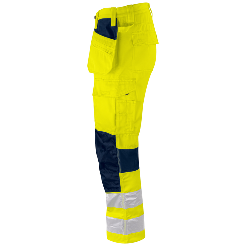 Projob Prio 6570 Hi-Vis-Stretchhosen mit Knietaschen und Nageltaschen EN ISO 20471 Klasse 2 646570