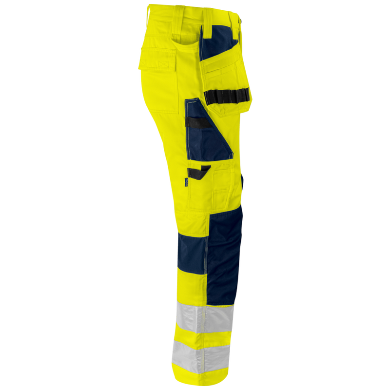 Projob Prio 6570 Hi-Vis-Stretchhosen mit Knietaschen und Nageltaschen EN ISO 20471 Klasse 2 646570