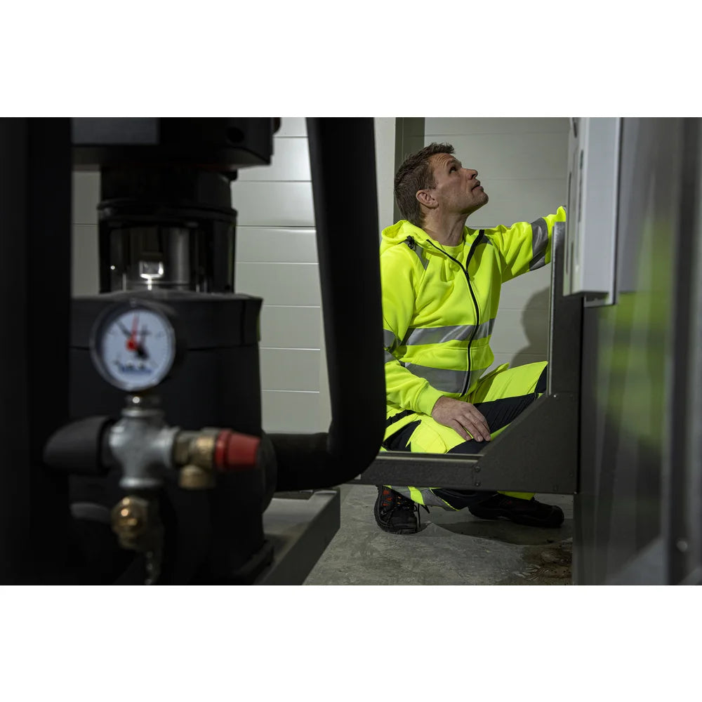Projob Prio 6570 Signalisatie Stretchbroek Met Kniezakken En Spijkerzakken EN ISO 20471 Klasse 2 646570