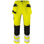 Projob Prio 6570 Hi-Vis-Stretchhosen mit Knietaschen und Nageltaschen EN ISO 20471 Klasse 2 646570
