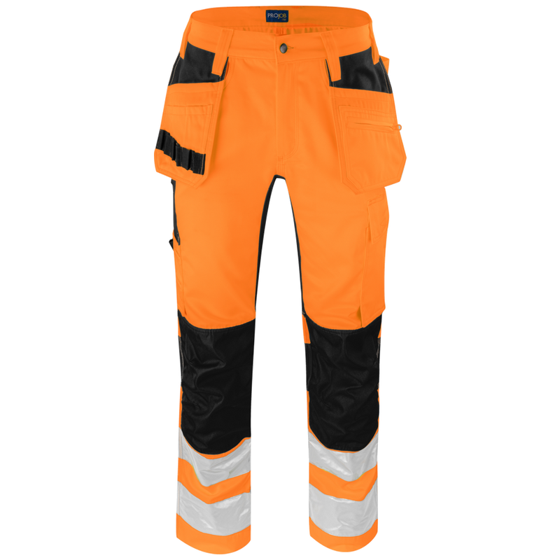 Projob Prio 6570 Signalisatie Stretchbroek Met Kniezakken En Spijkerzakken EN ISO 20471 Klasse 2 646570