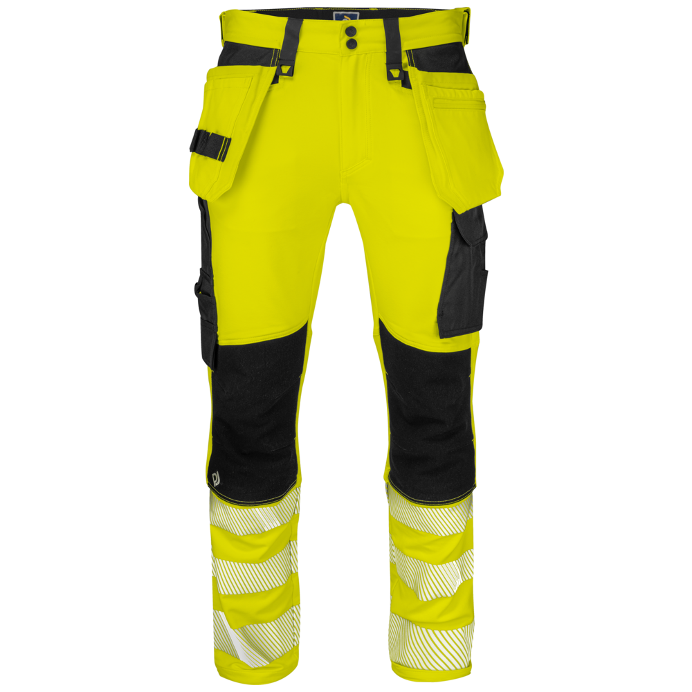 Projob Workwear 6571 Signalisatiestretchbroek Met Kniezakken En Spijkerzakken EN ISO 20471 Klasse 2 646571