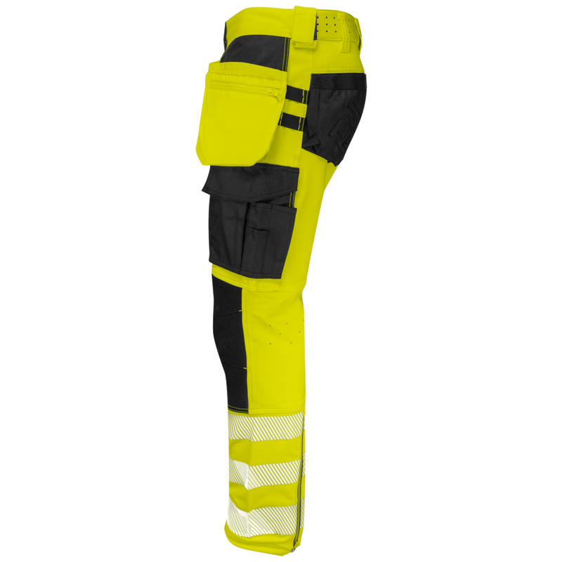 Projob Workwear 6571 Hi-vis Stretch Pants With Knee Pockets And Nail Pockets EN ISO 20471 Class 2 646571